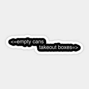 Empty Cans Sticker